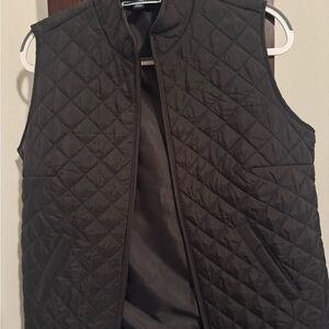 Karen Scott Black Quilted Vest